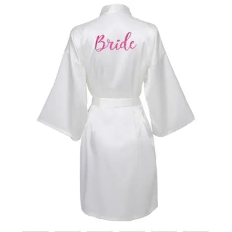 Silk Satin Robes Bridesmaid Bride Robes Bridesmaid Robes Wedding Long Robe Bathrobe Gold Print Royal Blue Robe