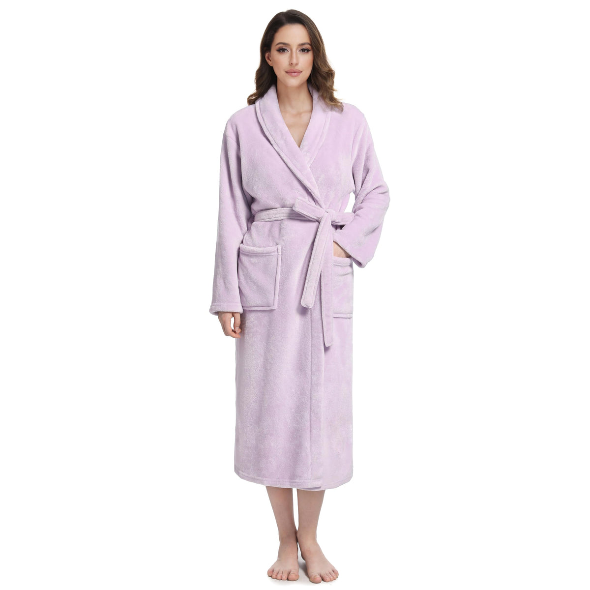 Fluffy Soft Robes for Women, Warm Fleece Womens Robe, Cozy Bathrobe