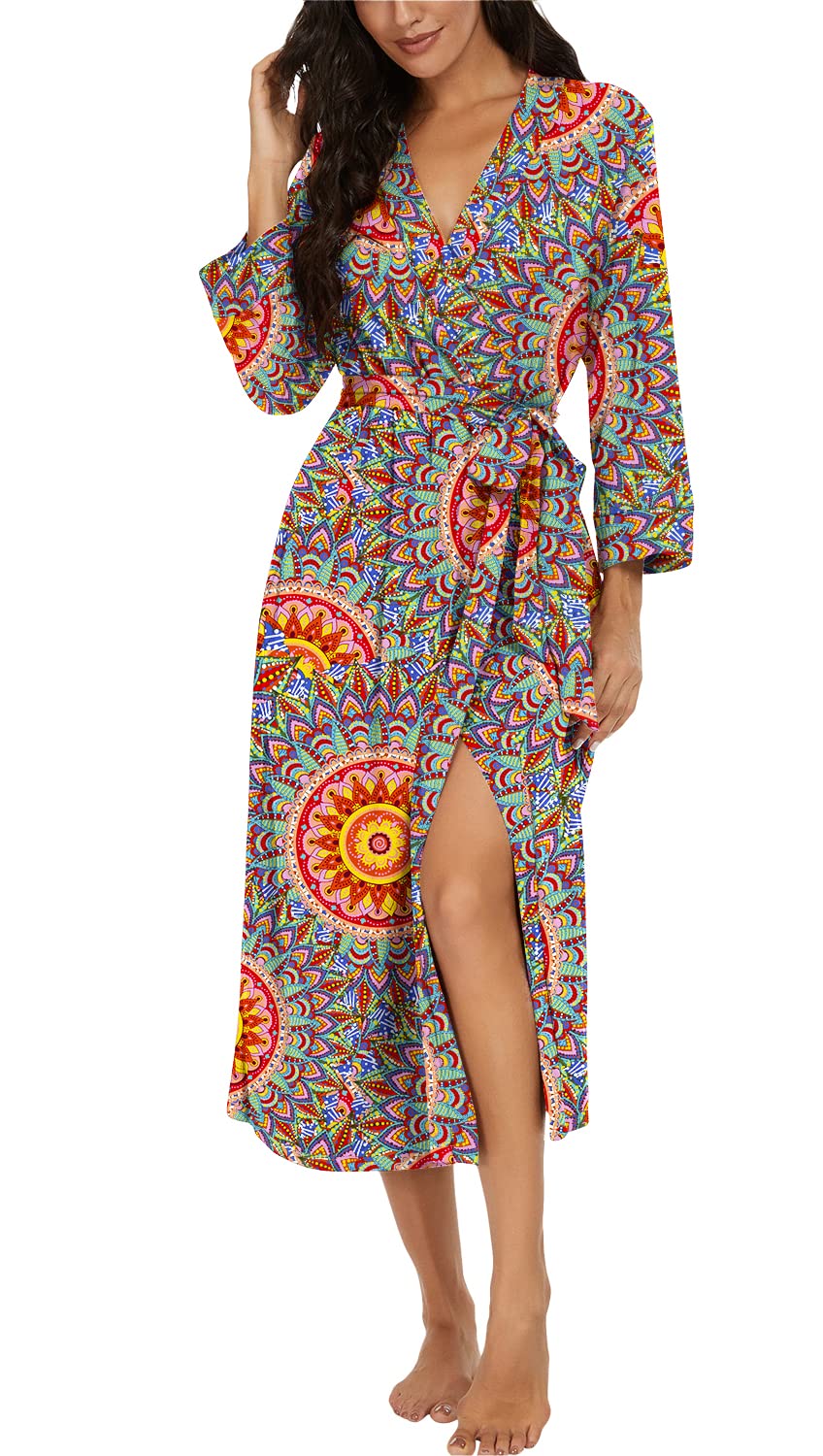VINTATRE Robes for Women Long Knit Bathrobe XS-4XL