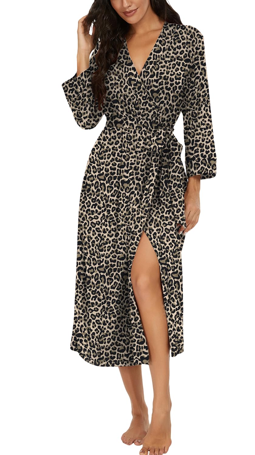 VINTATRE Robes for Women Long Knit Bathrobe XS-4XL