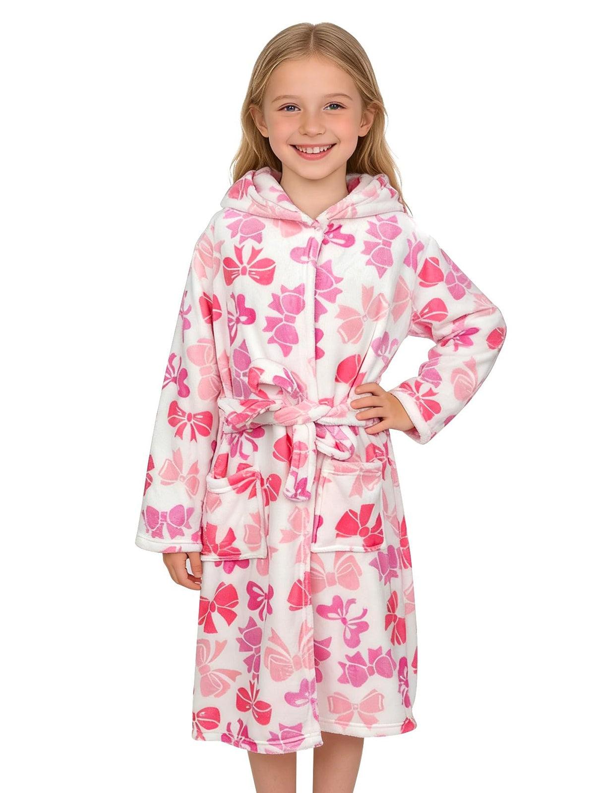 Doctor Unicorn Soft Hooded Rainbow Bathrobe Sleepwear for Girls