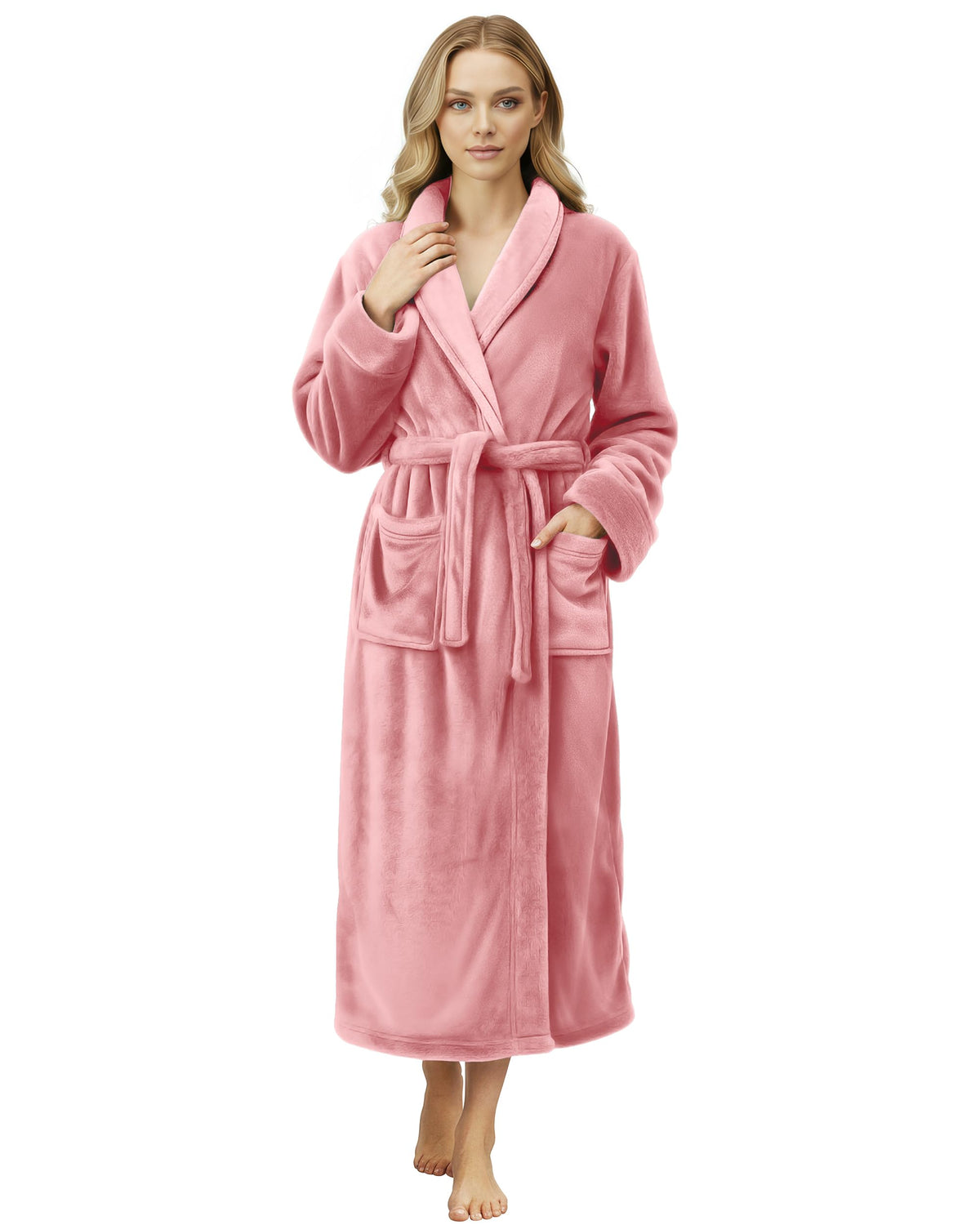 Premium Ultra Soft Robes for Women Plush Fleece Long Bathrobe