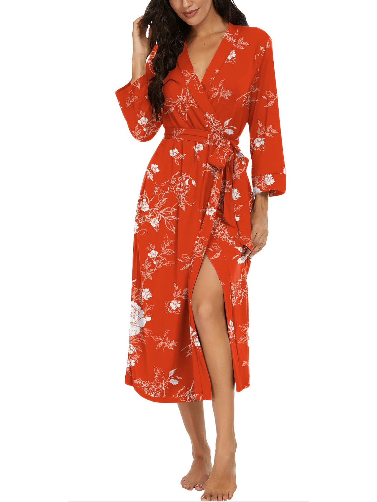 VINTATRE Robes for Women Long Knit Bathrobe XS-4XL