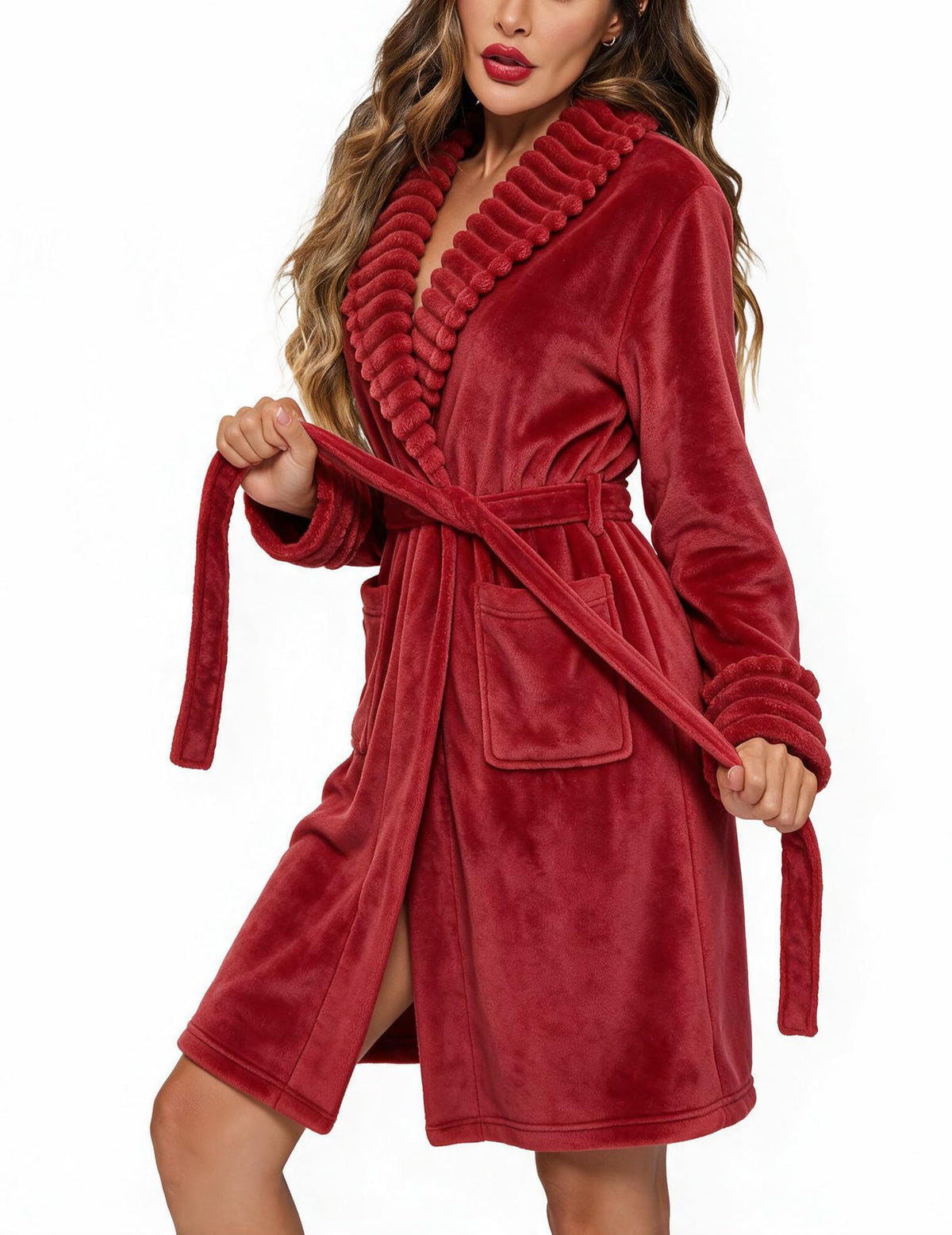 Ekouaer Soft Robes for Women Fluffy,Warm Fleece Robe,Cozy Plush Bathrobe