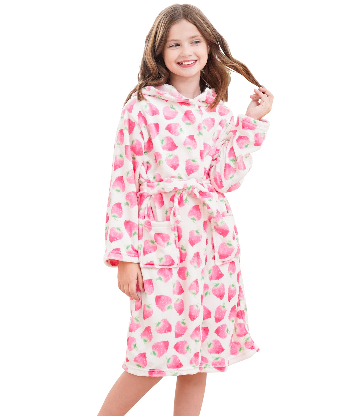 Doctor Unicorn Soft Hooded Rainbow Bathrobe Sleepwear for Girls