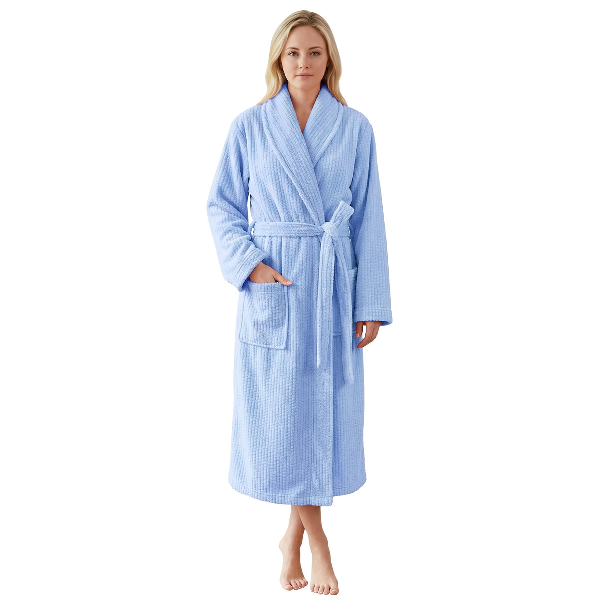 PJGGZ Women's Shawl Collar Bathrobe, Soft Long Towel Robes for Women - Super Absorbent Quick Dry yet Warm