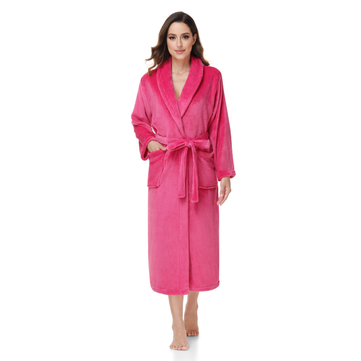 Fluffy Soft Robes for Women, Warm Fleece Womens Robe, Cozy Bathrobe