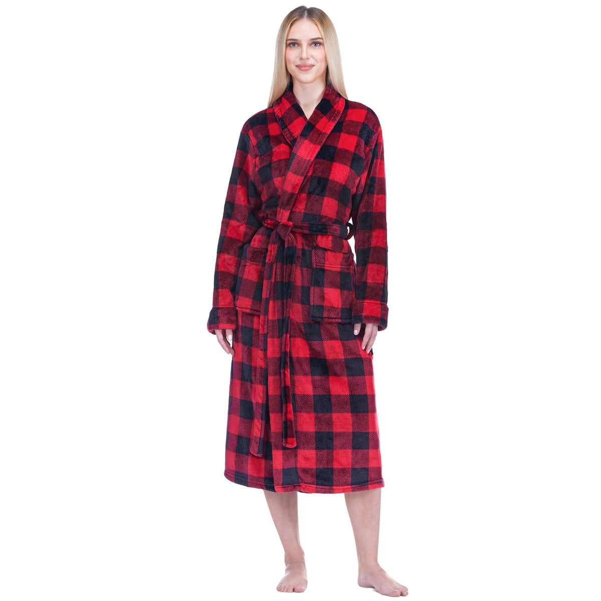 PAVILIA Womens Robe Fleece Plush Soft, Fluffy Fuzzy Cozy Warm Bathrobe