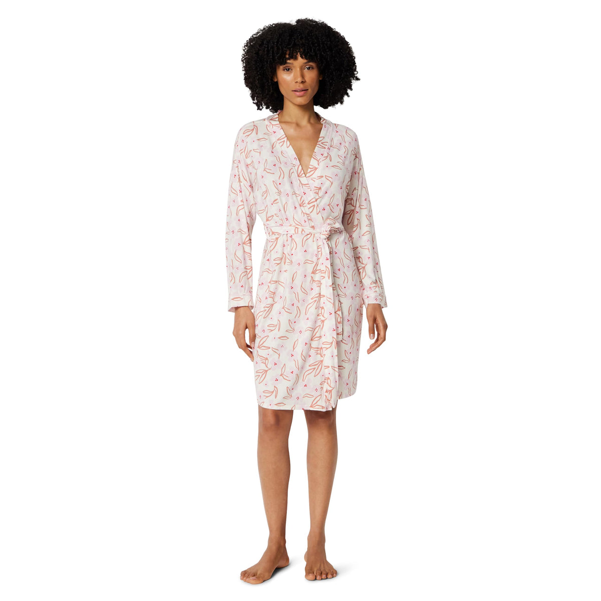 Amazon Essentials Women's Long Sleeve Robe, Modal-Blend Bathrobe