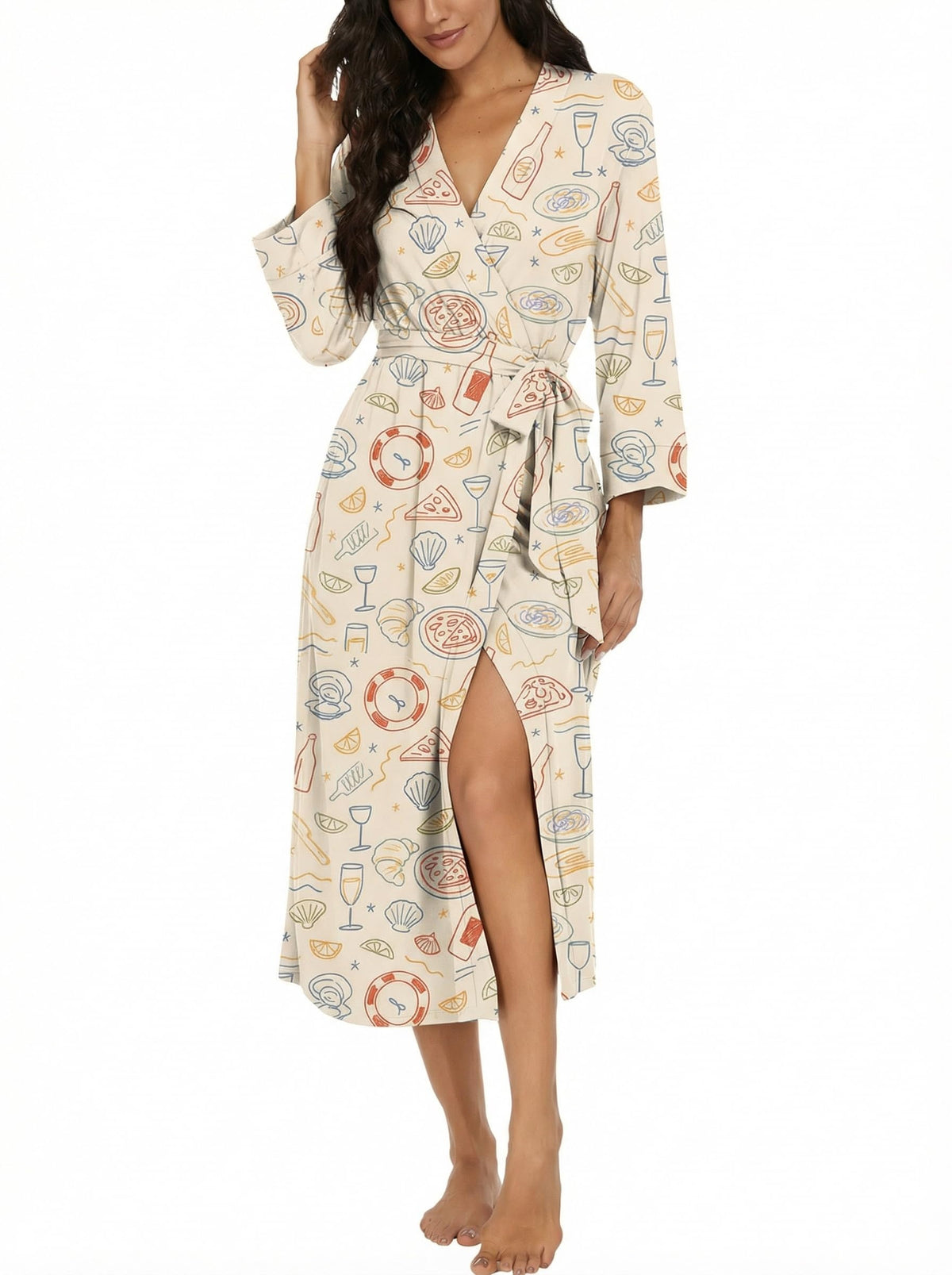 VINTATRE Robes for Women Long Knit Bathrobe XS-4XL