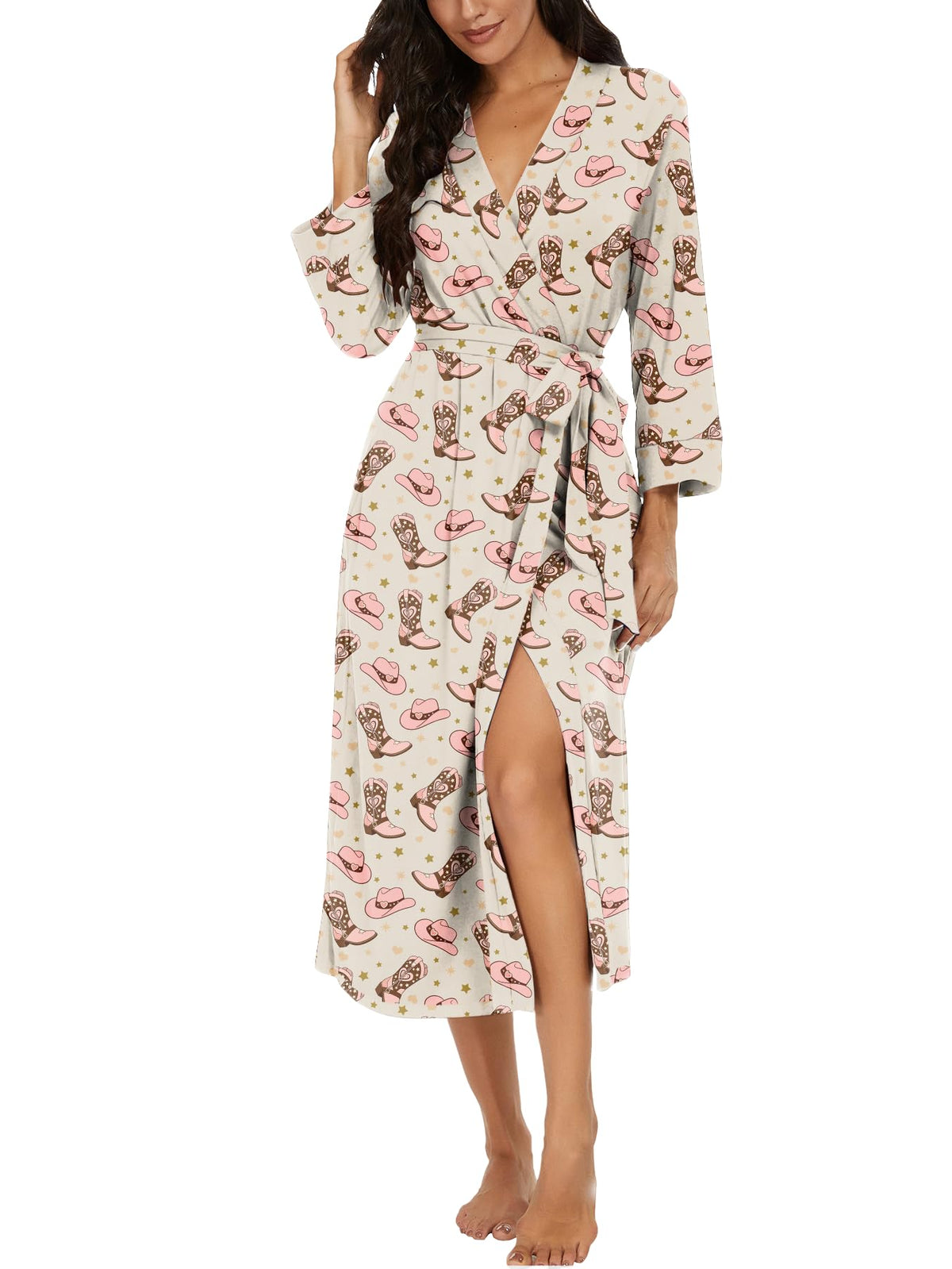 VINTATRE Robes for Women Long Knit Bathrobe XS-4XL