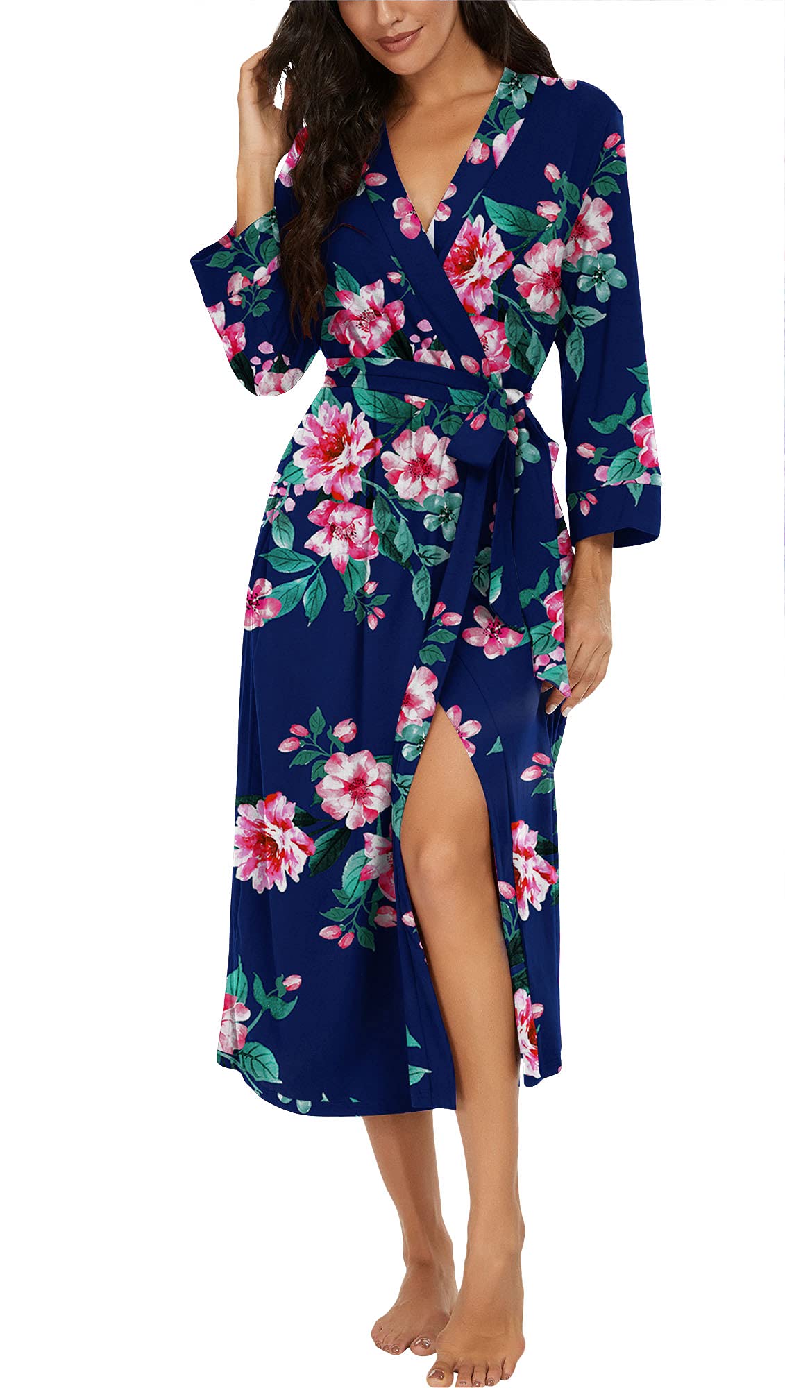 VINTATRE Robes for Women Long Knit Bathrobe XS-4XL