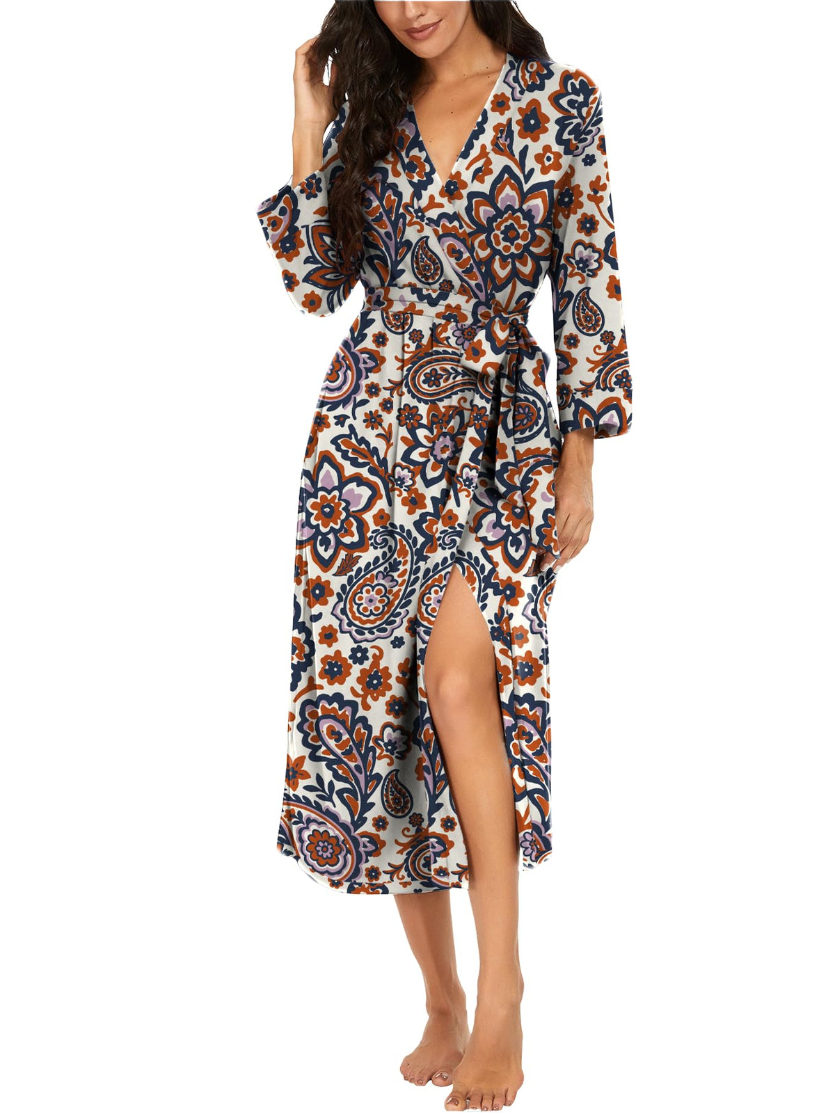 VINTATRE Robes for Women Long Knit Bathrobe XS-4XL