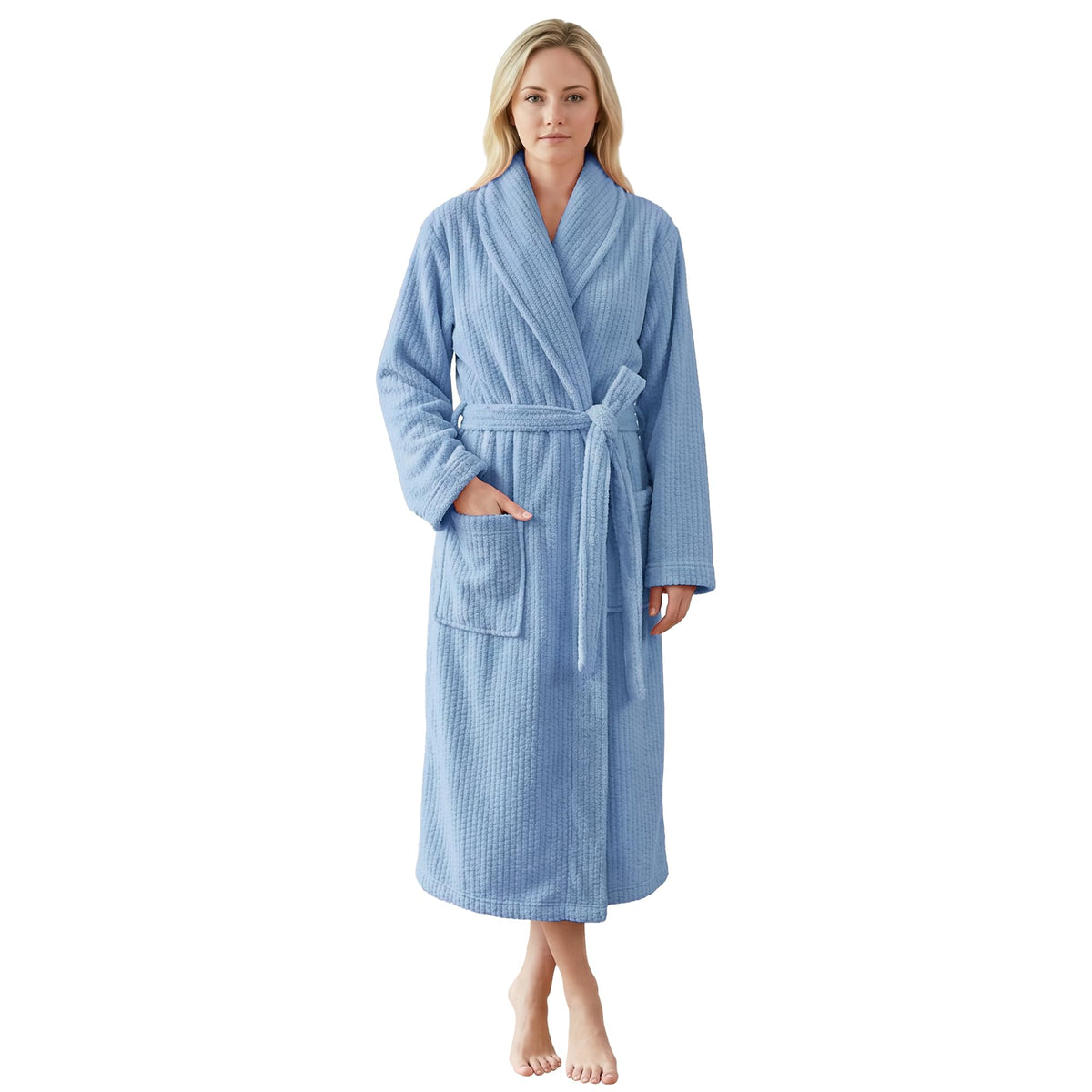 PJGGZ Women's Shawl Collar Bathrobe, Soft Long Towel Robes for Women - Super Absorbent Quick Dry yet Warm