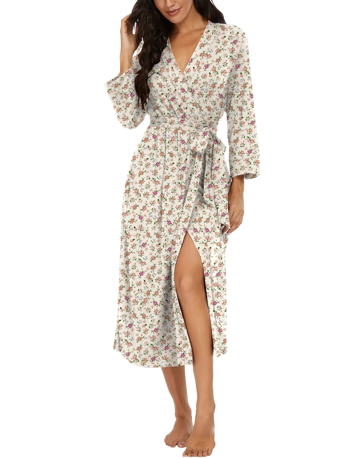 VINTATRE Robes for Women Long Knit Bathrobe XS-4XL
