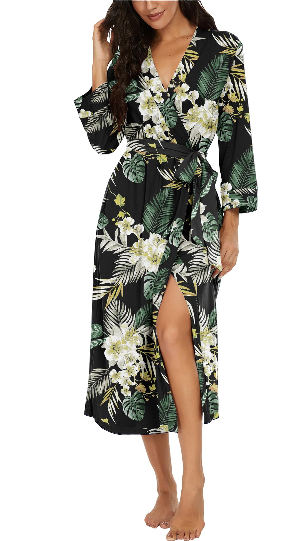 VINTATRE Robes for Women Long Knit Bathrobe XS-4XL