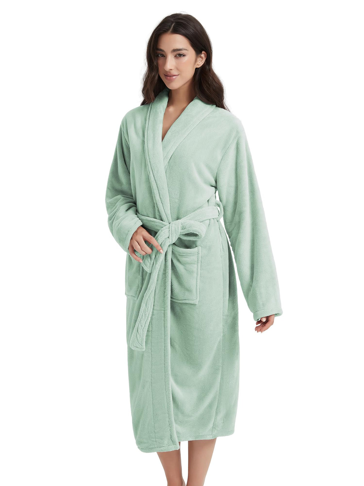 Plush Bath Robes For Women After Shower,Soft Long Towel Robe,Quick Dry&Warm Womens Bathrobe