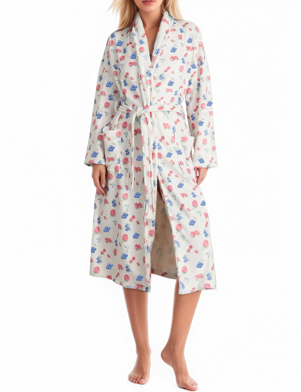 Cute Fruit Robe for Women Soft Lightweight Fall Winter Bathrobe