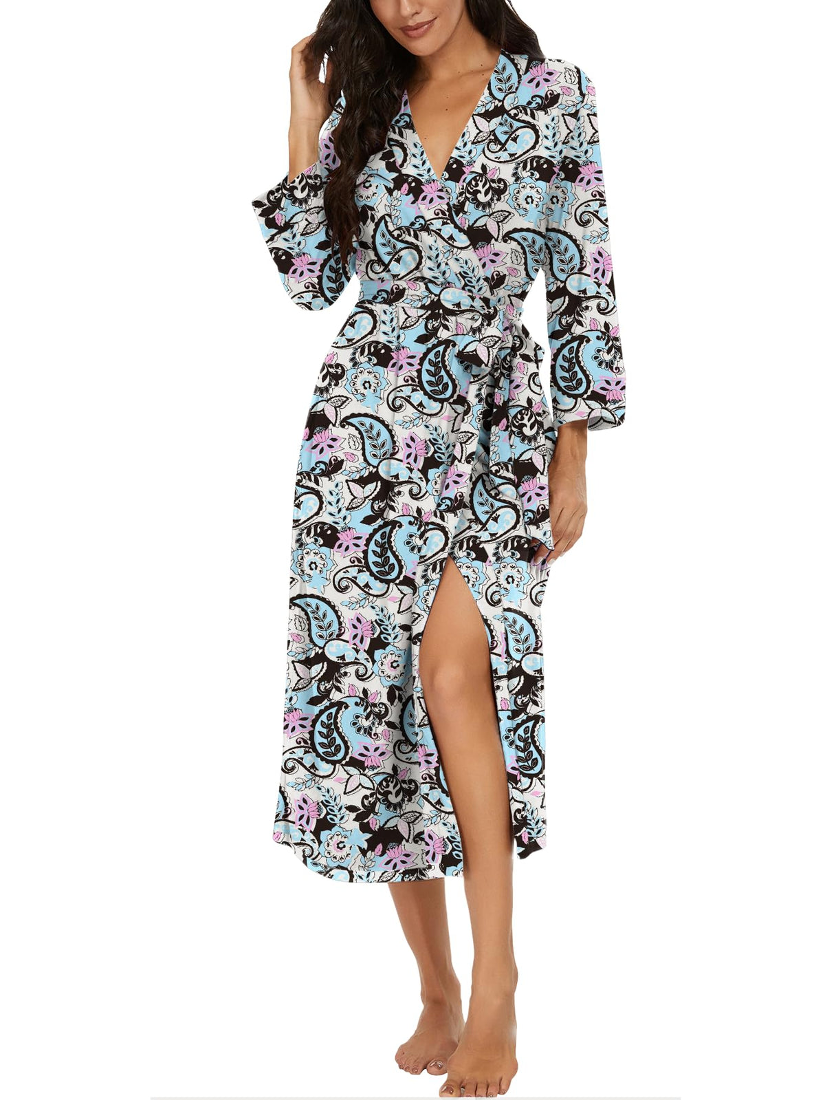 VINTATRE Robes for Women Long Knit Bathrobe XS-4XL