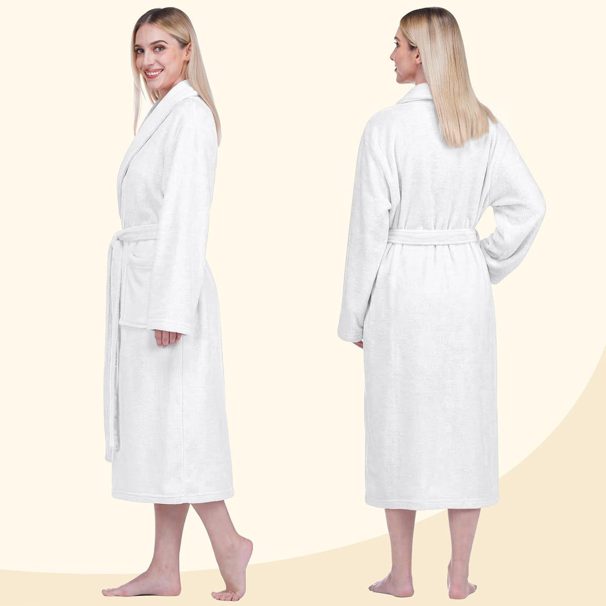PAVILIA Womens Robe Fleece Plush Soft, Fluffy Fuzzy Cozy Warm Bathrobe