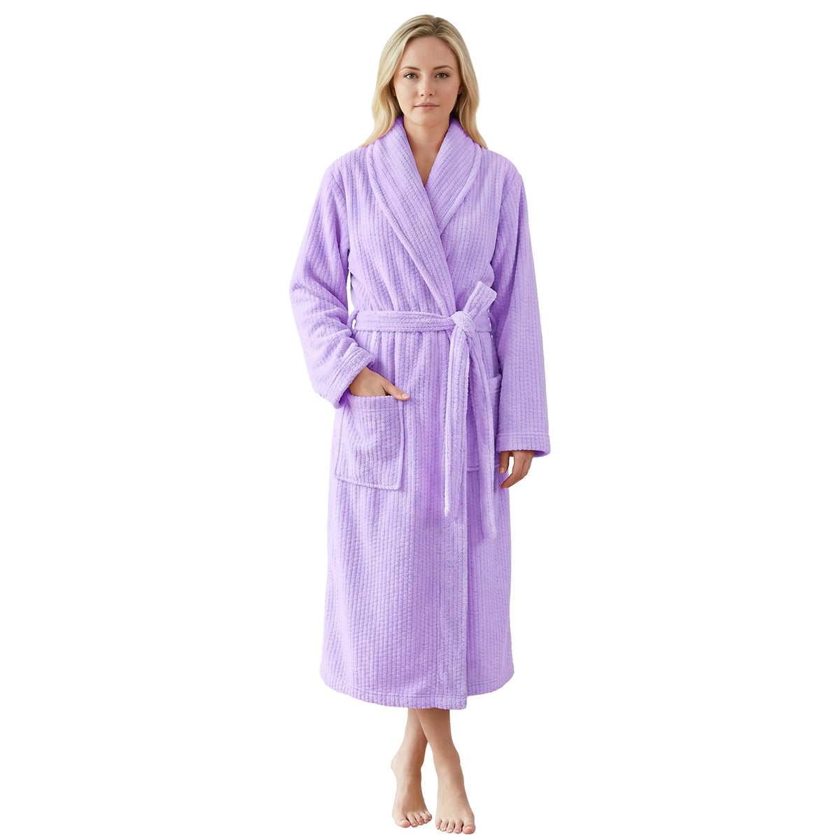 PJGGZ Women's Shawl Collar Bathrobe, Soft Long Towel Robes for Women - Super Absorbent Quick Dry yet Warm