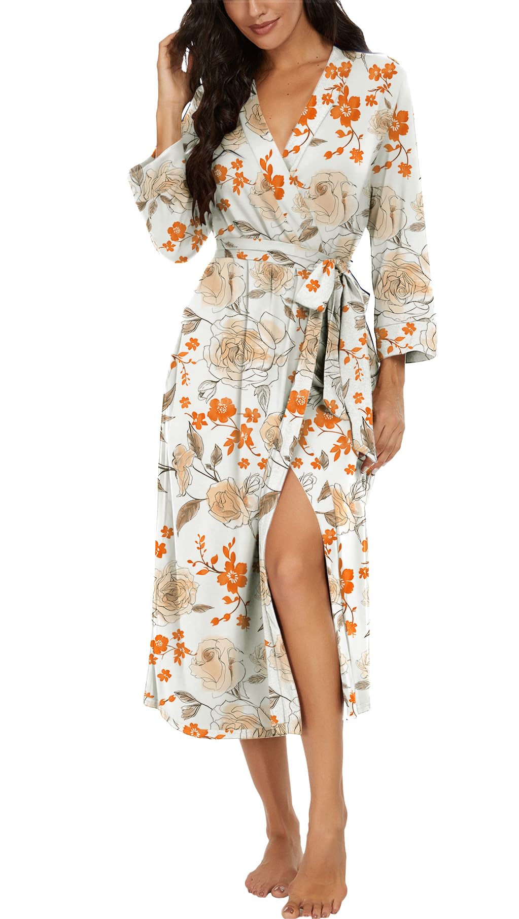 VINTATRE Robes for Women Long Knit Bathrobe XS-4XL
