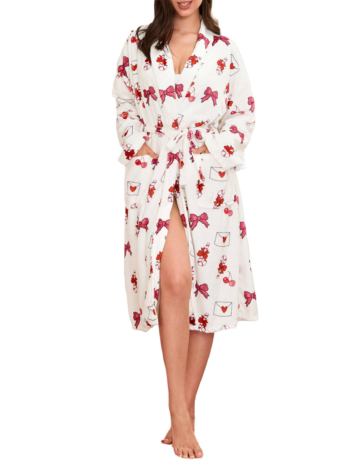 Cute Fruit Robe for Women Soft Lightweight Fall Winter Bathrobe