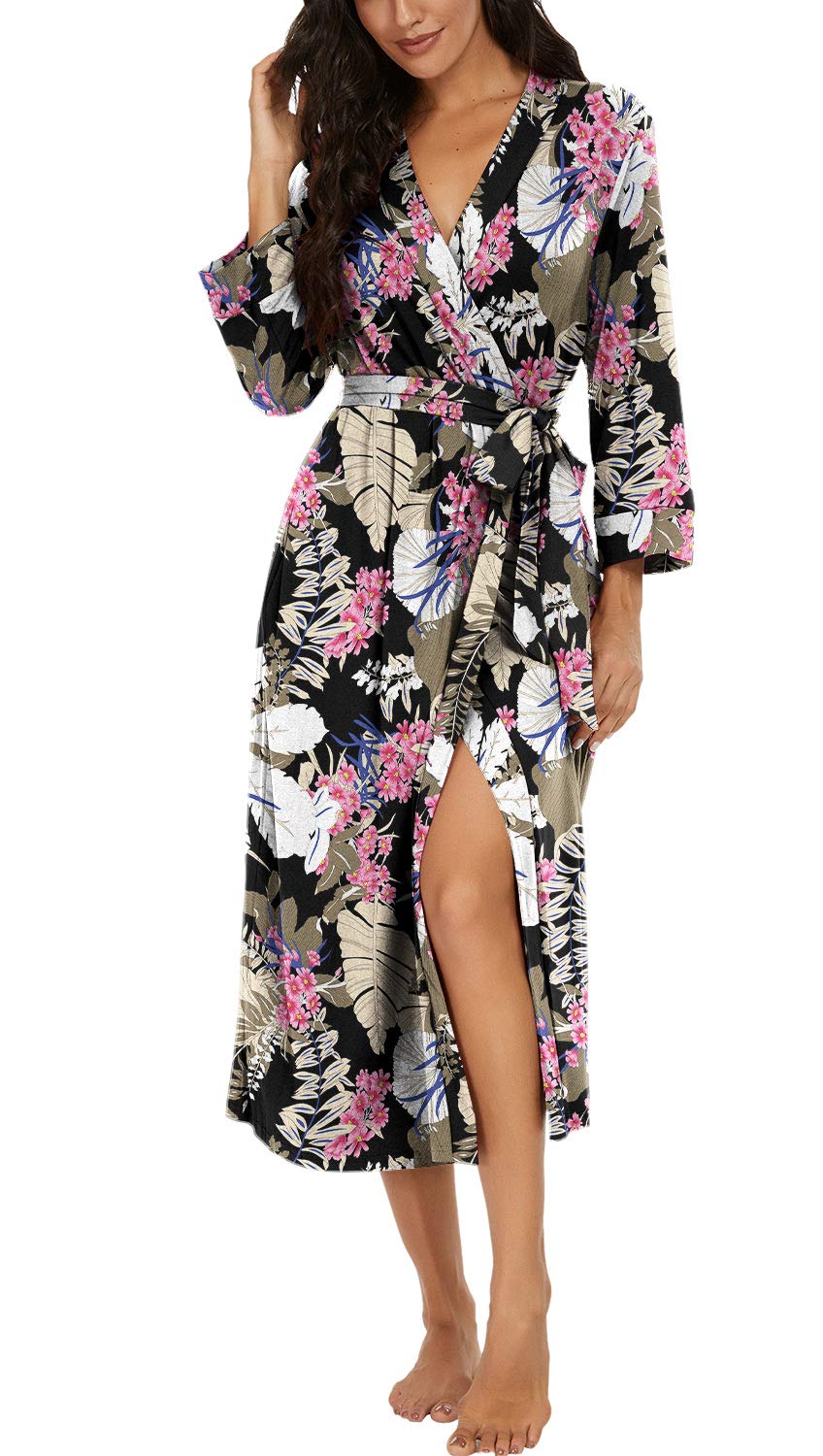 VINTATRE Robes for Women Long Knit Bathrobe XS-4XL