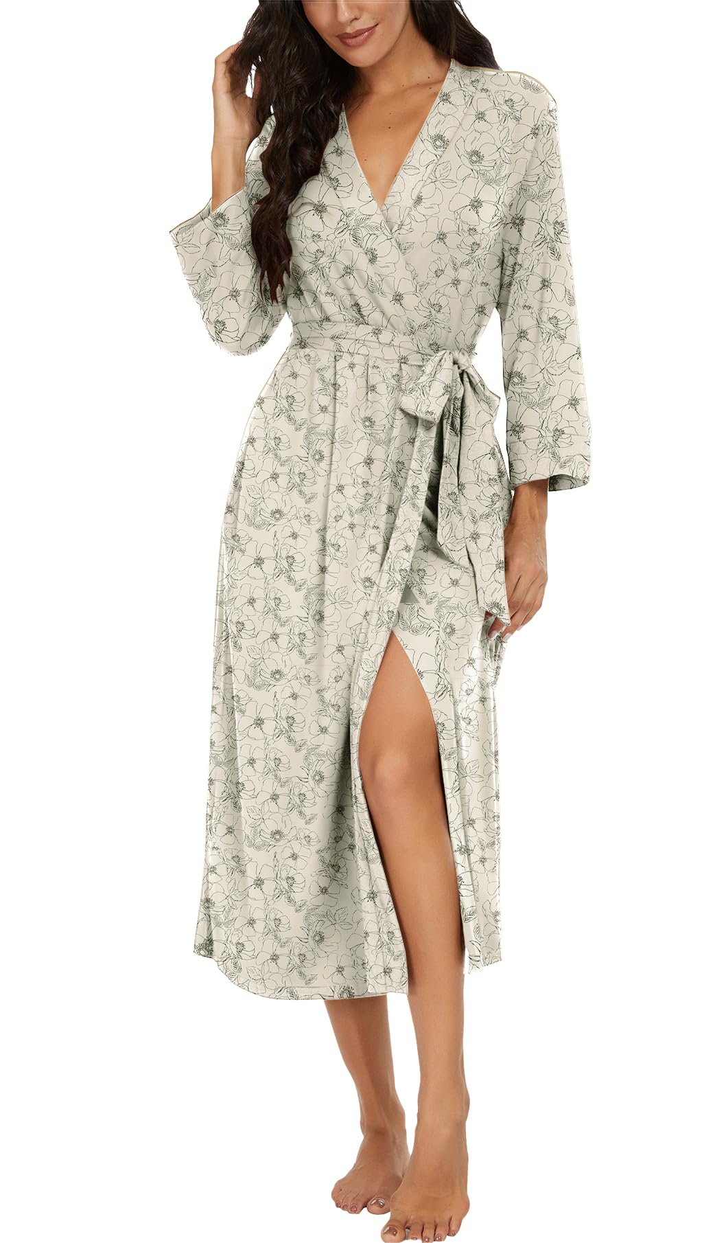 VINTATRE Robes for Women Long Knit Bathrobe XS-4XL