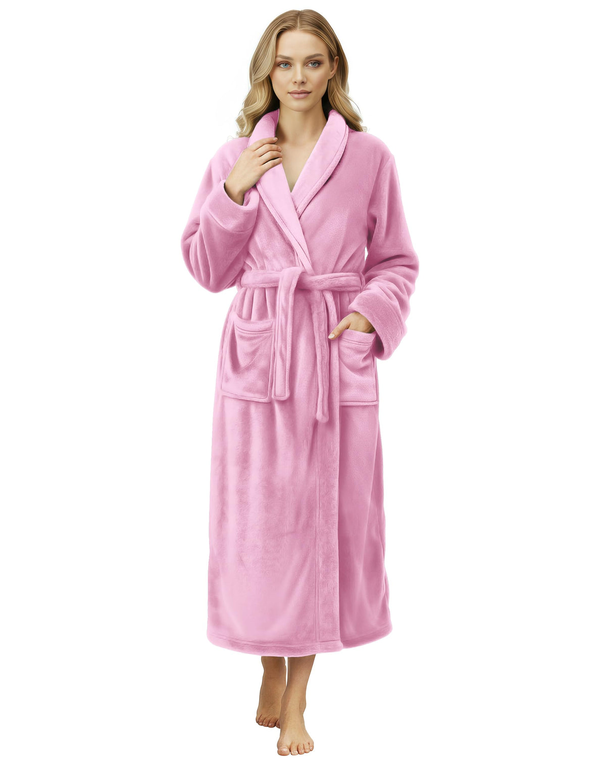 Premium Ultra Soft Robes for Women Plush Fleece Long Bathrobe