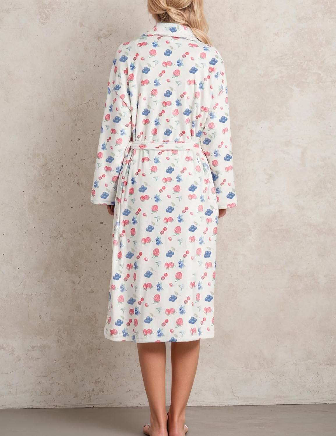 Cute Fruit Robe for Women Soft Lightweight Fall Winter Bathrobe