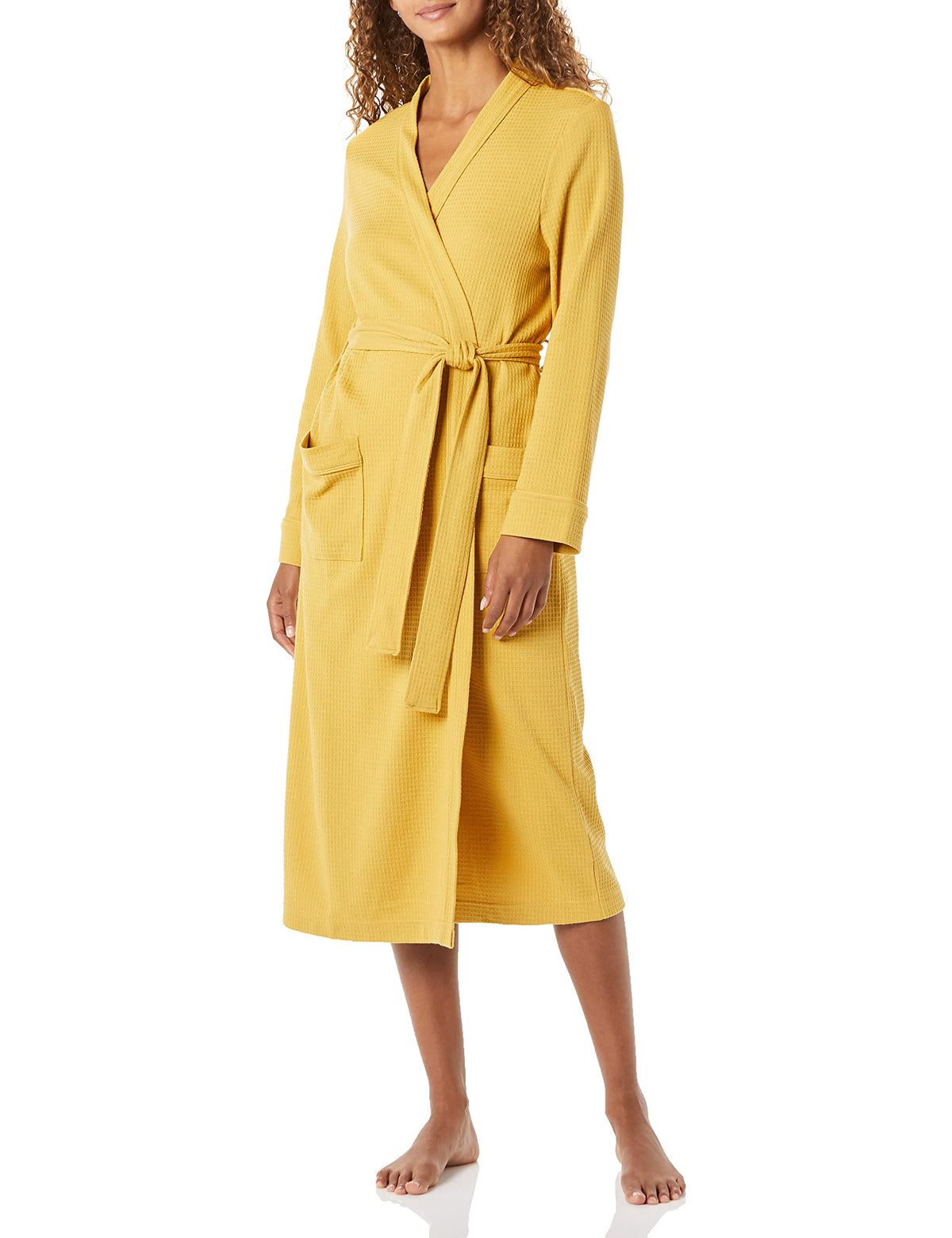 Amazon Essentials Women's Lightweight Waffle Bath Robe (Available in Plus Size)