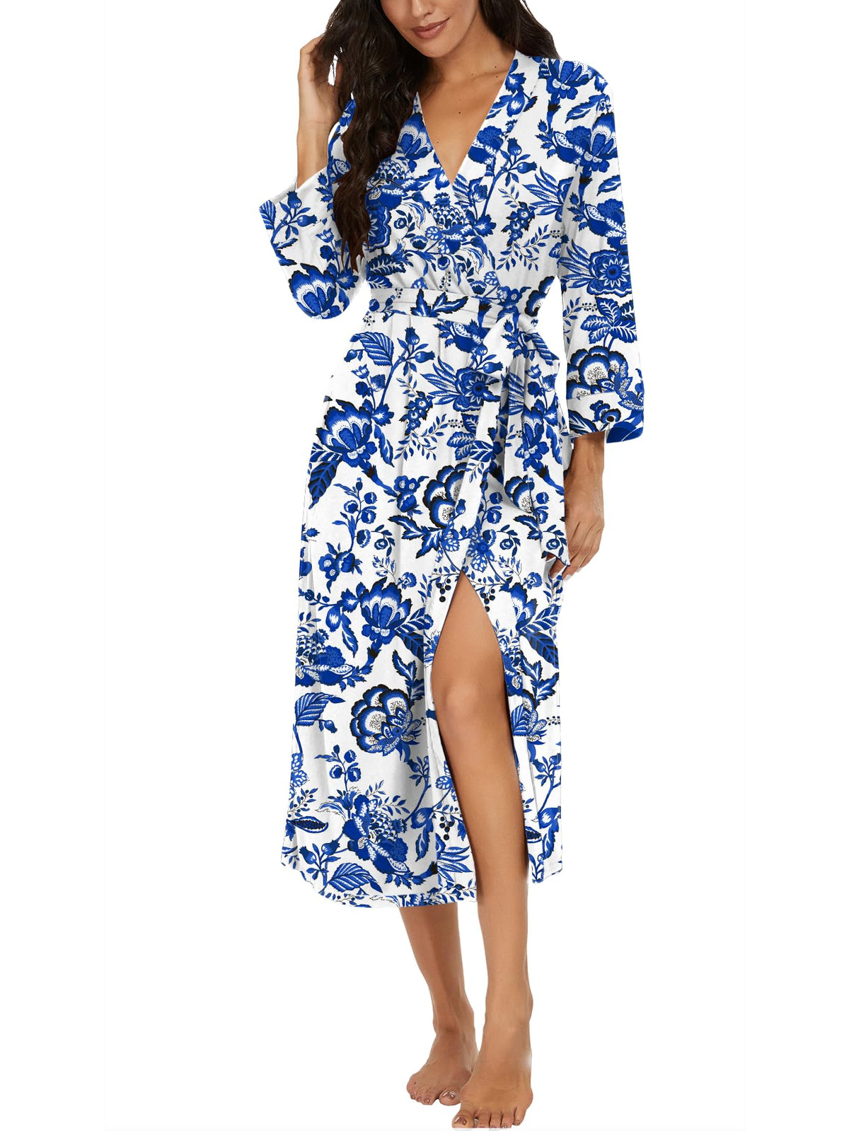 VINTATRE Robes for Women Long Knit Bathrobe XS-4XL