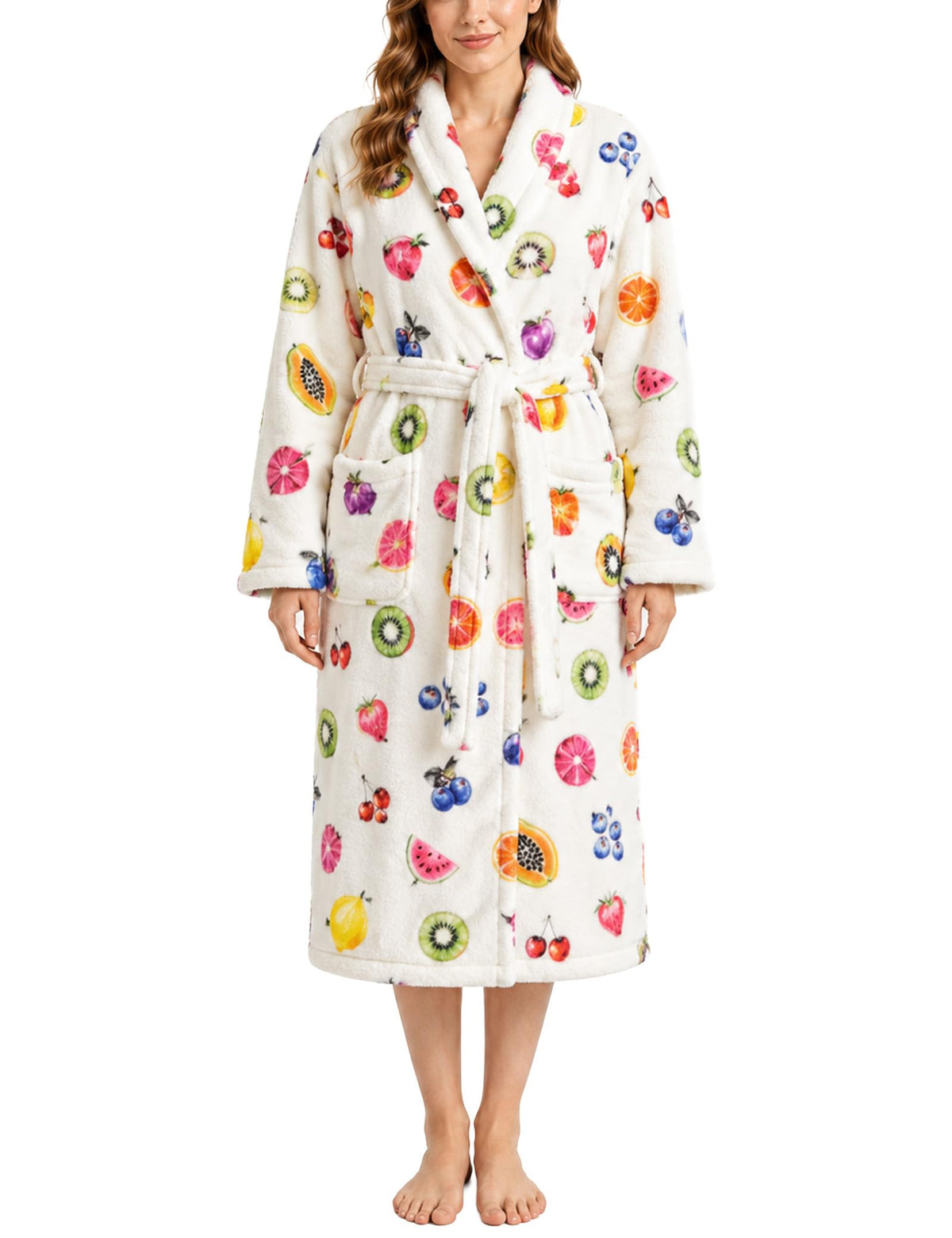 Cute Fruit Robe for Women Soft Lightweight Fall Winter Bathrobe