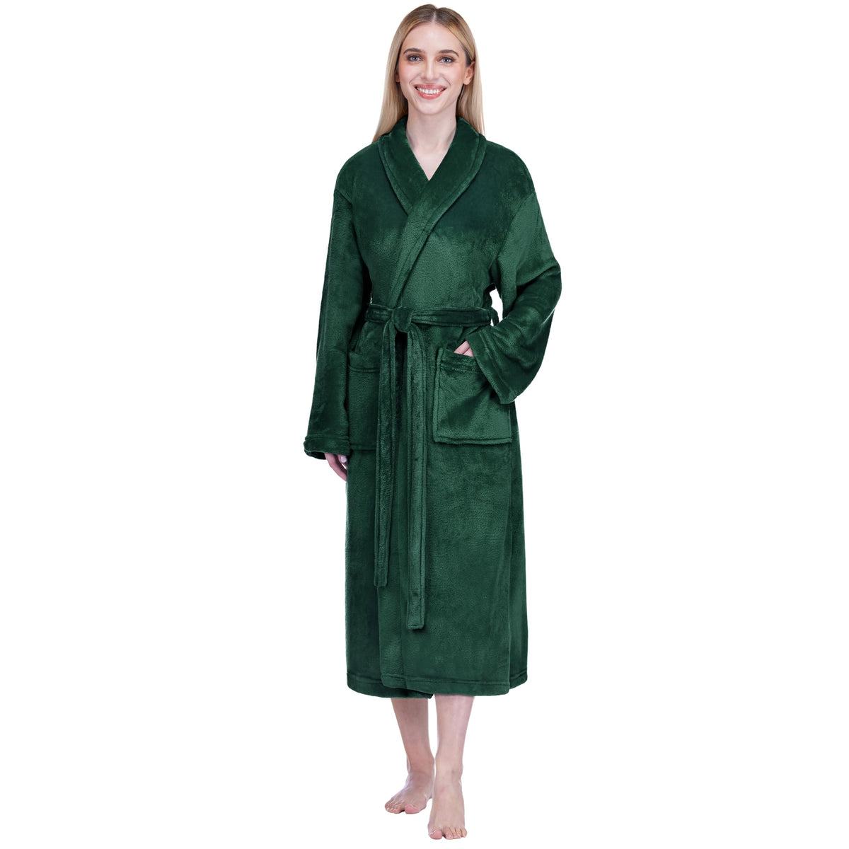 PAVILIA Womens Robe Fleece Plush Soft, Fluffy Fuzzy Cozy Warm Bathrobe
