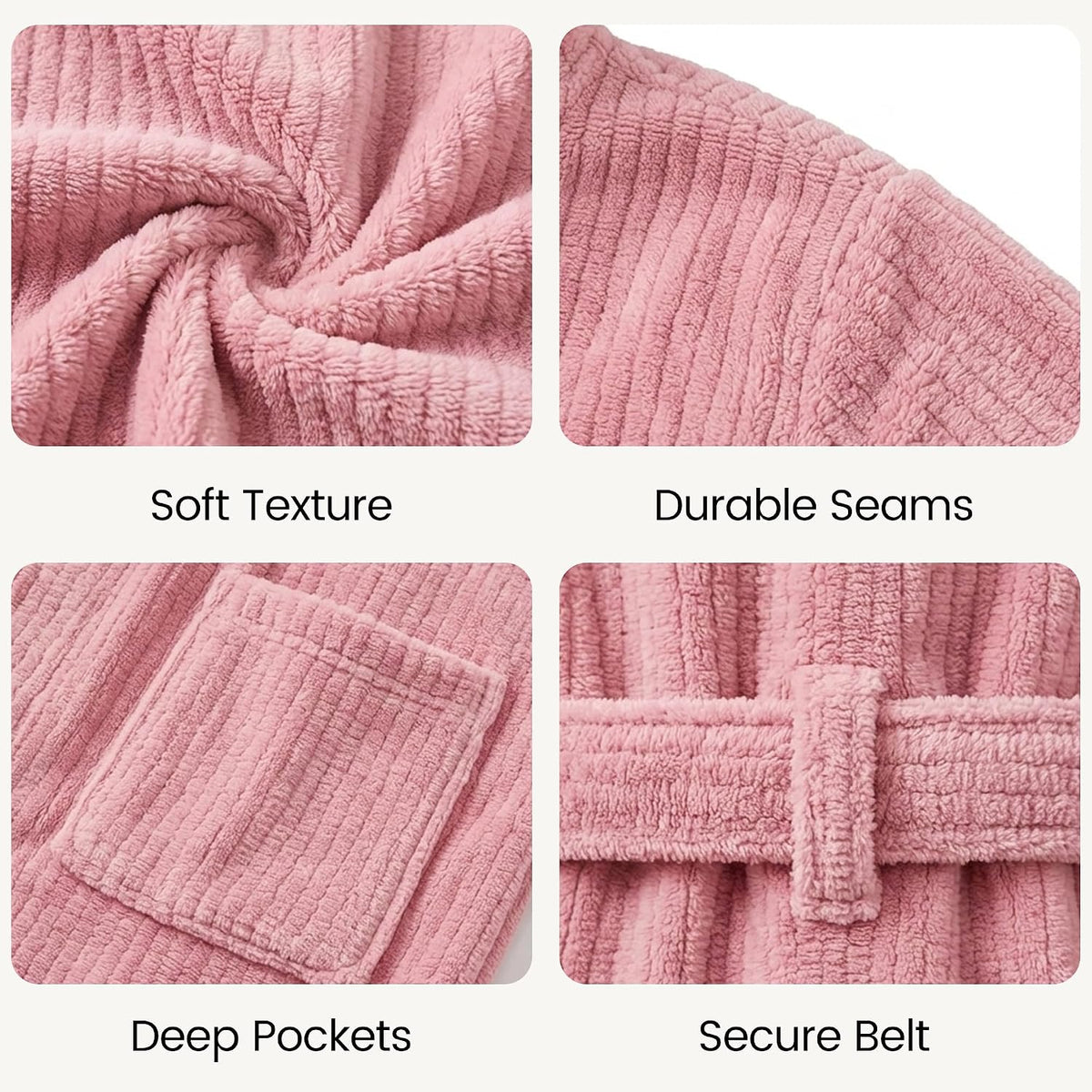 PJGGZ Hooded Bathrobes for Women, Soft Long Towel Robes for Women - Quick Dry yet Warm