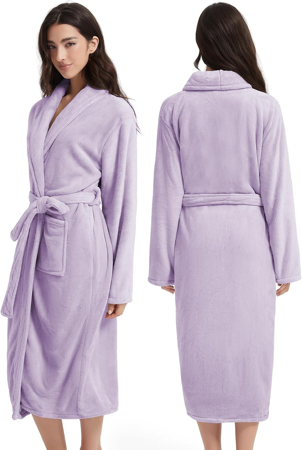 Plush Bath Robes For Women After Shower,Soft Long Towel Robe,Quick Dry&Warm Womens Bathrobe