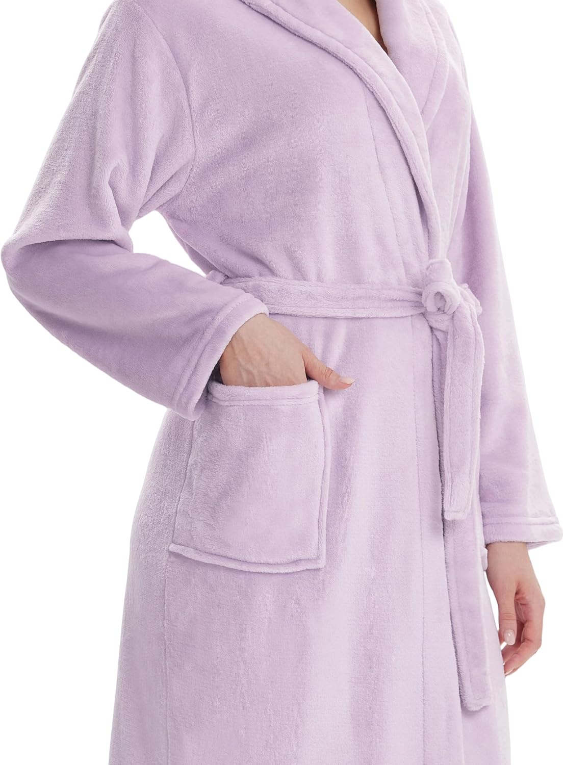 Fluffy Soft Robes for Women, Warm Fleece Womens Robe, Cozy Bathrobe