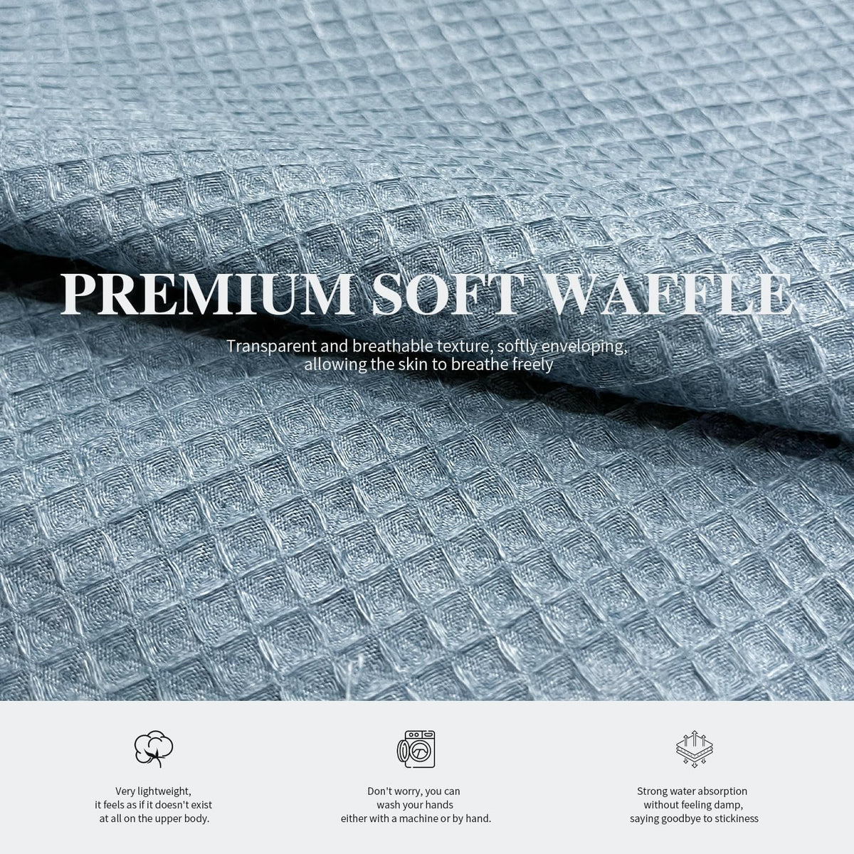 Soft Cotton Lightweight Waffle Robe