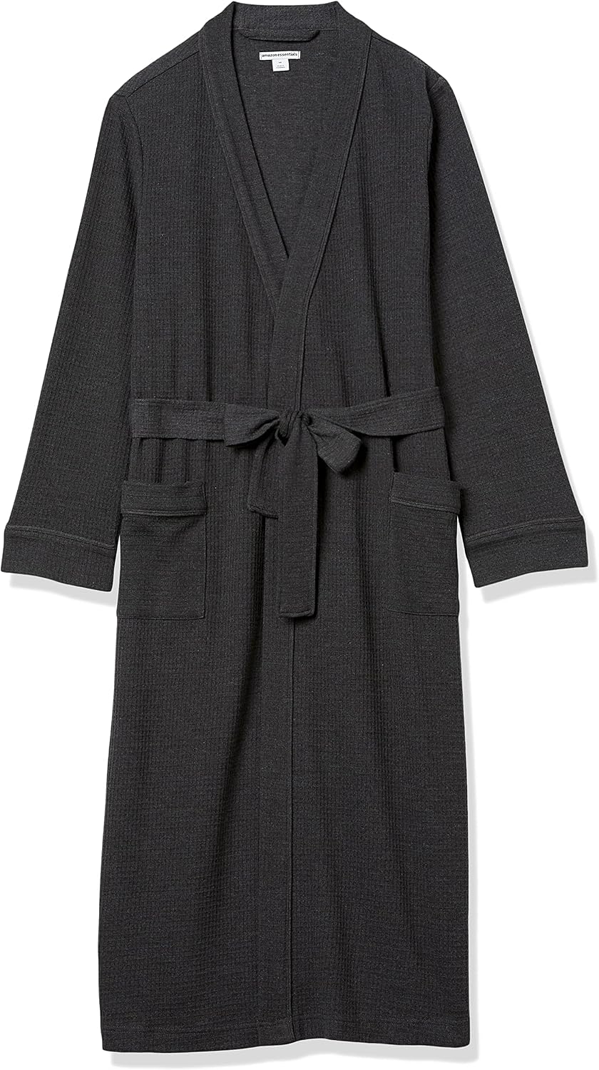 Amazon Essentials Women's Lightweight Waffle Bath Robe (Available in Plus Size)