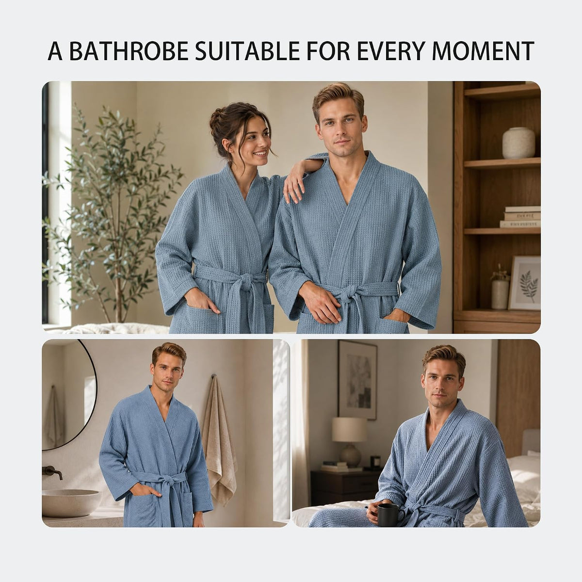 Soft Cotton Lightweight Waffle Robe