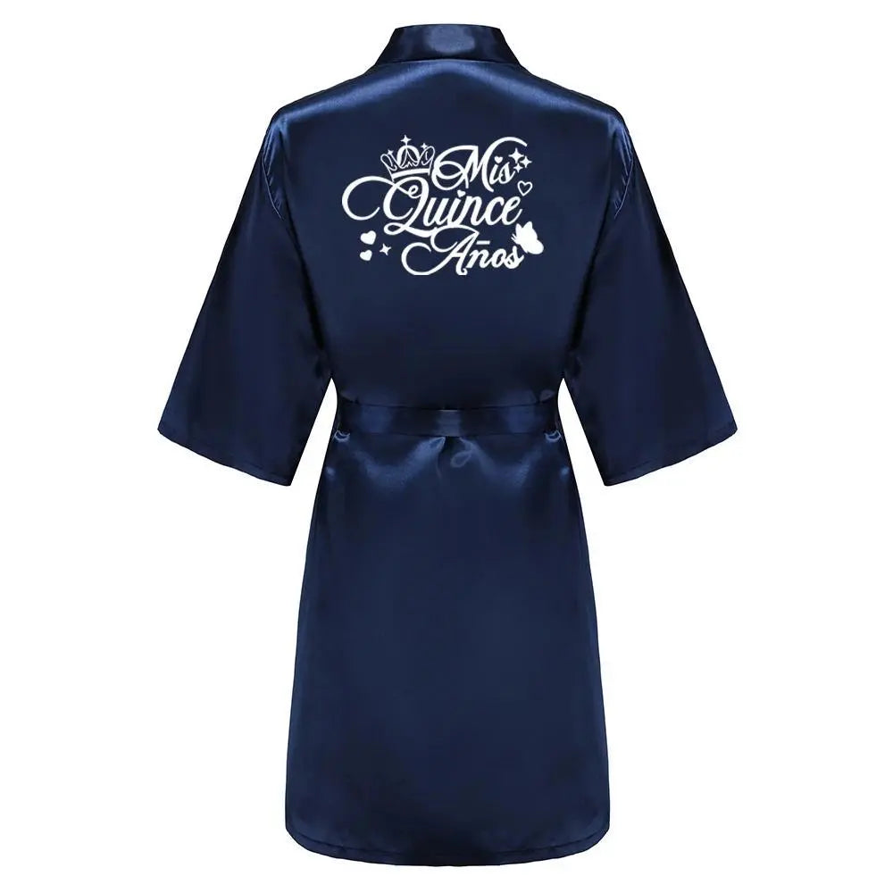 Mis Quince Años Bathrobe Mama de la Quinceañera Robe Woman Homewear Party Gift
