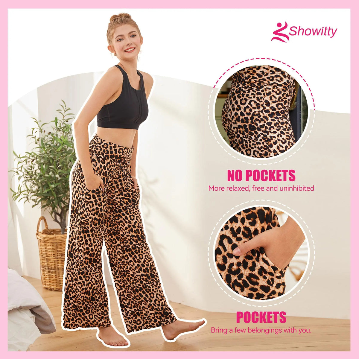 SHOWITTY Women's Plus Size 3-Pack Comfy Wide Leg Pajama Pants - Soft 4-Way Stretch High Waist Nightwear for Yoga, Loose Loungewear, Plussize