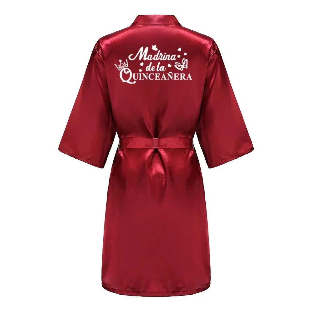 Mis Quince Años Bathrobe Mama de la Quinceañera Robe Woman Homewear Party Gift