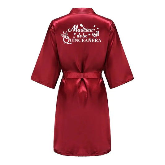 Mis Quince Años Bathrobe Mama de la Quinceañera Robe Woman Homewear Party Gift