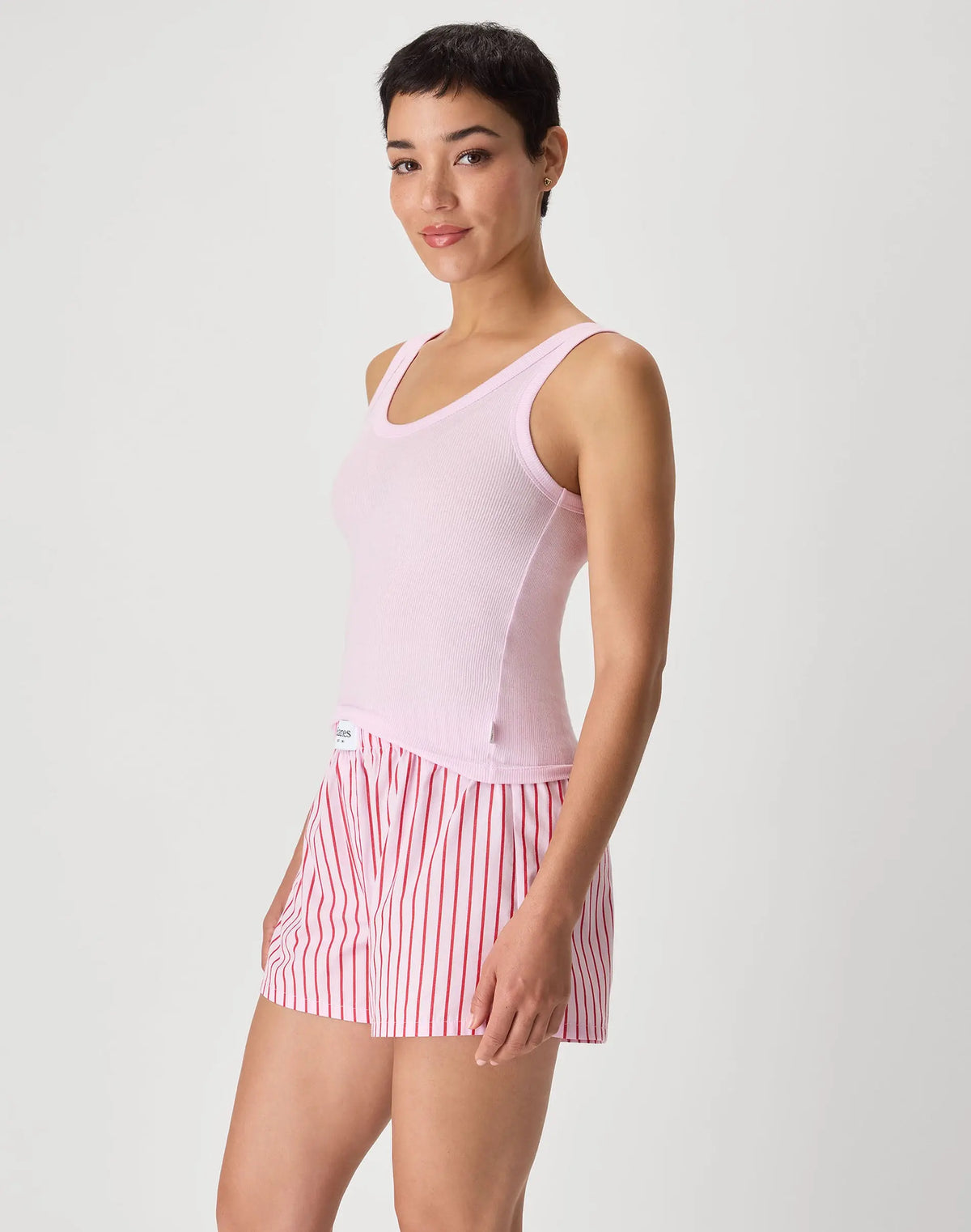 Hanes Originals Women's Comfywear Pajama Set, Sleep Top & Woven Shorts, Loungewear