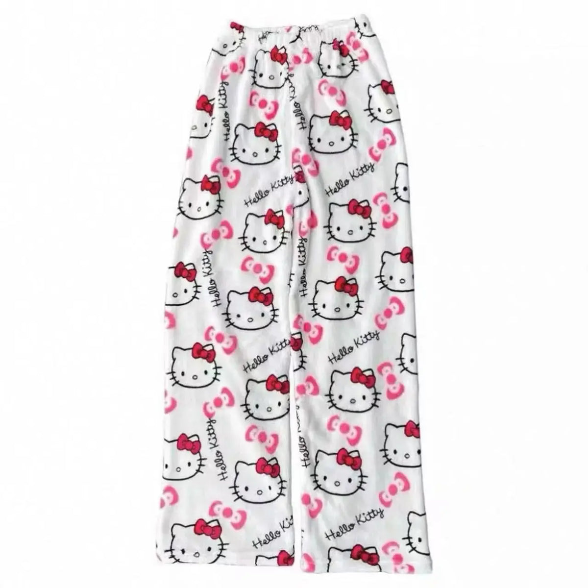 SANRIO Hello Kitty Thick Comfy Pajama Pants for Lady - US Size XS/Asian Size M - Cute and Cozy Y2K 90s Cartoon Pajamas Bottoms - Women's Loungewear - Cold Wash Compatible Nightwear